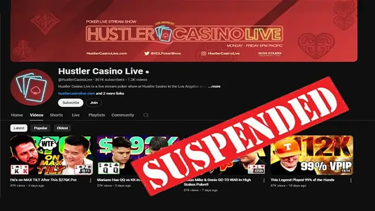 Hustler Casino Live Takes a Hit: YouTube Suspension Shakes Up the Poker World